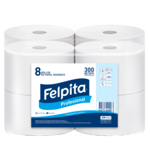 Bolson papel higiénico Felpita 8 unidades de 300 metros