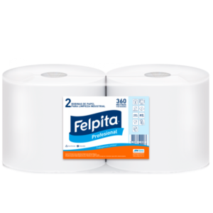 Bolsón bobina de doble hoja Felpita 2 unidades de 360 metros color blanco